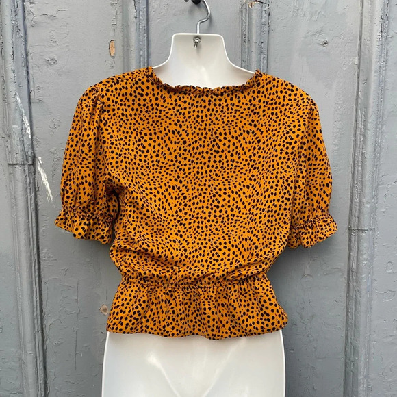 TopShop Cheetah Print Blouse, size 4 - Picture 2 of 5